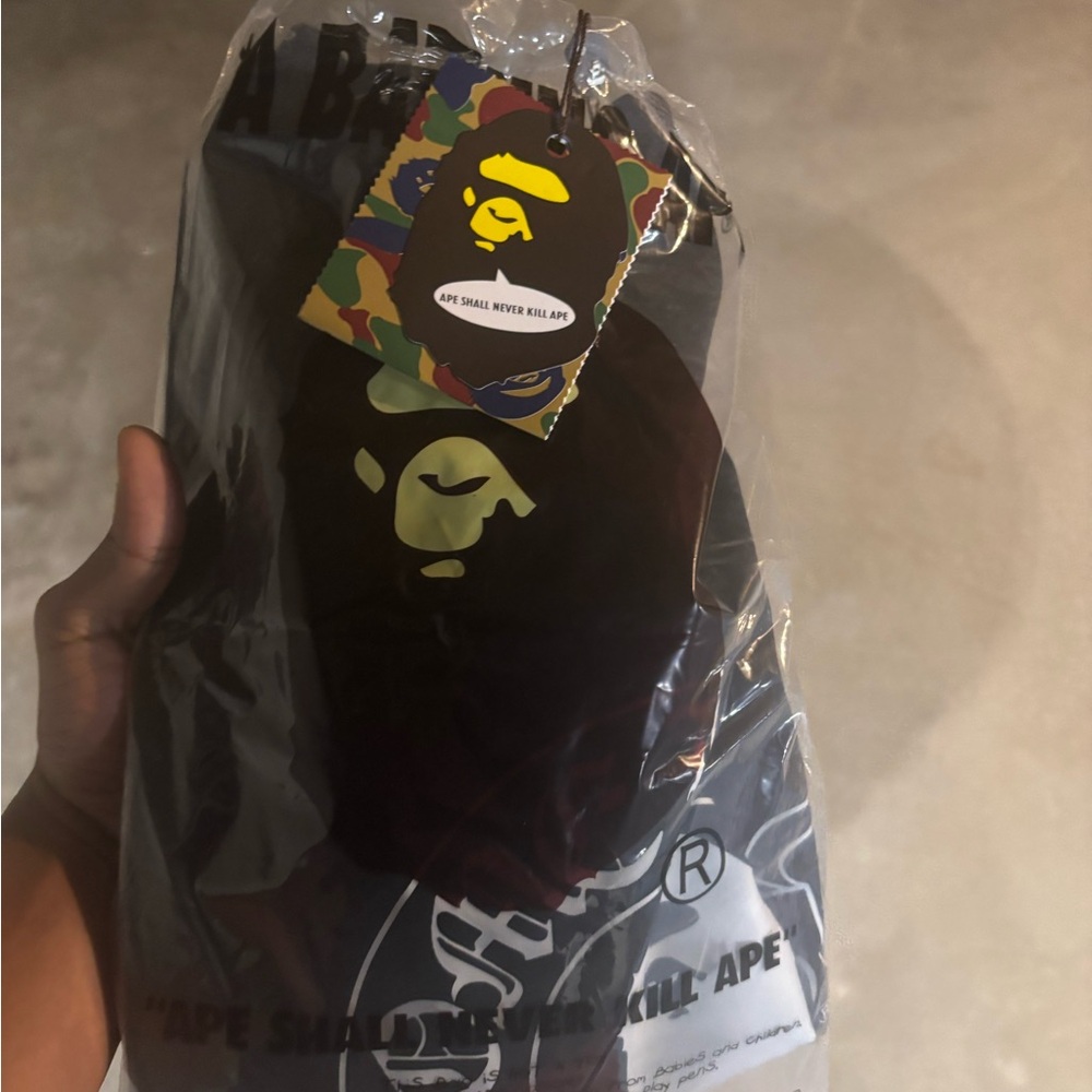 Bape Black Crewneck with Iconic Logo